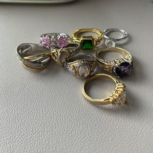 Estate ring lot some marked